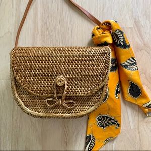 AMERII straw woven handbag NWOT